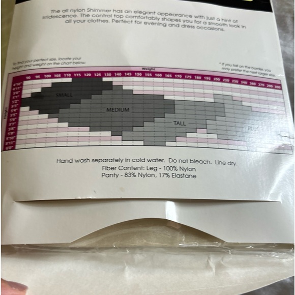 Preston & York Dillards SHIMMER Medium Control Top Pantyhose #67144 Champagne - Picture 4 of 7